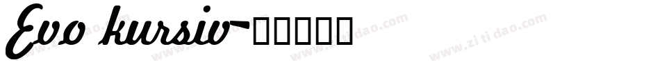 Evo kursiv字体转换